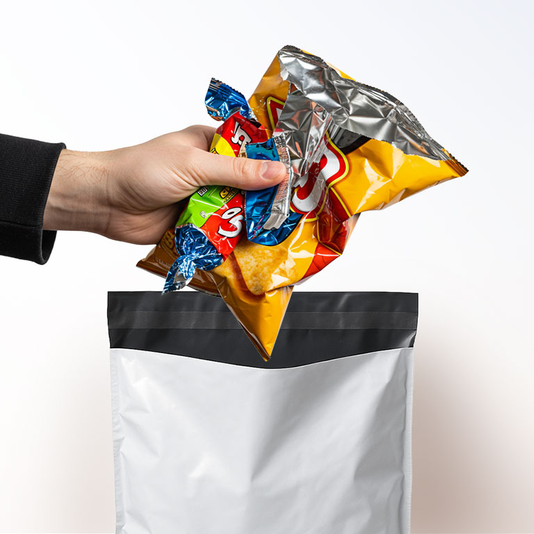 Recycle candy and snack wrappers on the go | Zero Waste Pouch