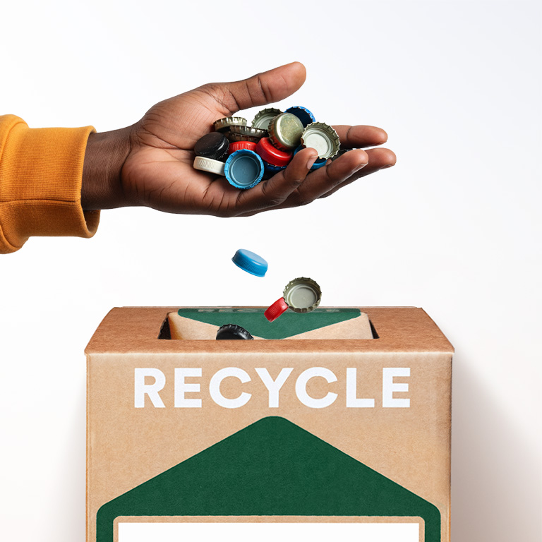 Recycle old bottle caps | CafeCycle Zero Waste Box™
