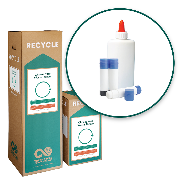 Recycle glue sticks and bottles with this Zero Waste Box