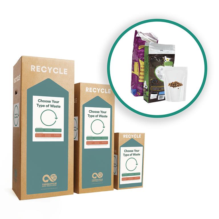 Recycle cat food pouches and dog food pouches