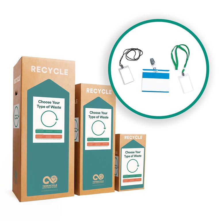 Recycle name tags, badges and lanyards with this Zero Waste Box