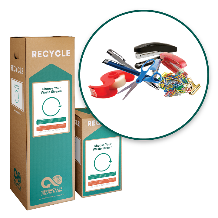 Recycle office supplies and stationary with this Zero Waste Box