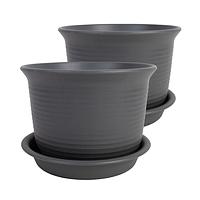 Thumbnail for SET of 2: Large Round Plant Pot