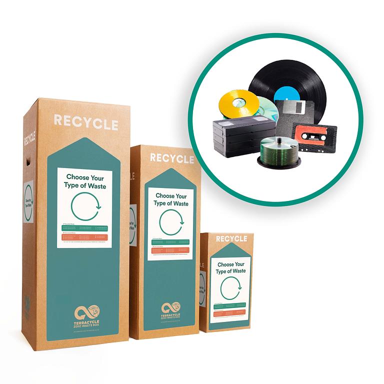 Recycle CDs, DVDs, audio and VHS tapes with Zero Waste Box
