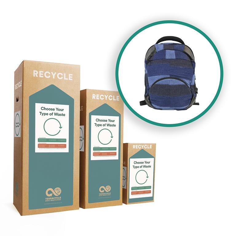 Recycle backpacks with this Zero Waste Box