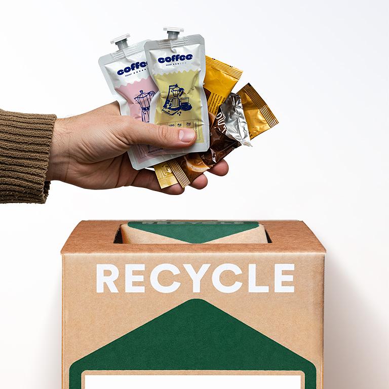 Recycle your vending machine Single Serve Beverage Packs with Zero Waste Box