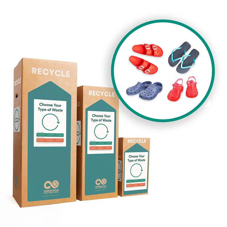 Recycle plastic shoes and sandals