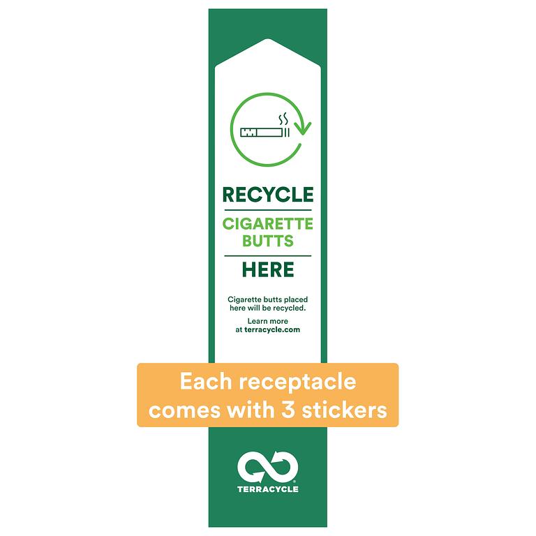 Cigarette receptacles stickers image