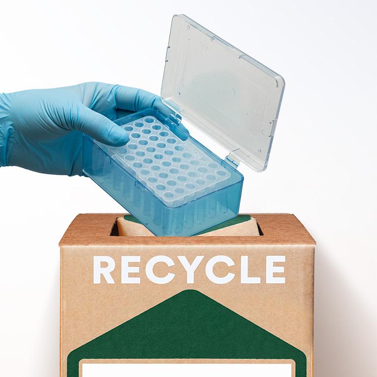 Recycle pipette tip boxes with Zero Waste Box
