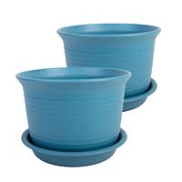 Thumbnail for SET of 2: Medium Round Plant Pot